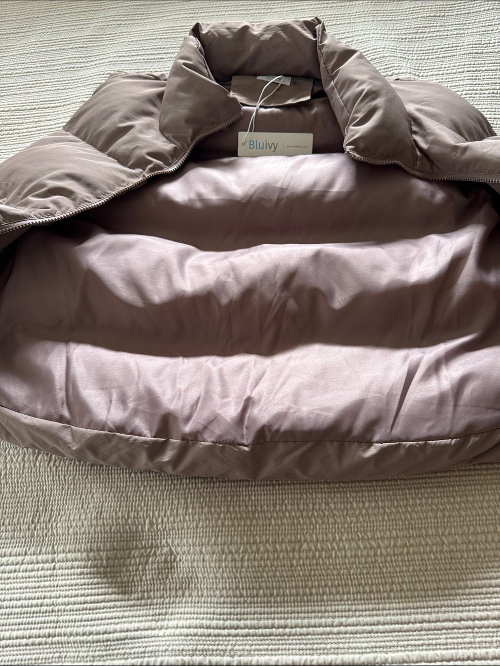 Bluivy Neutral Taupe Quilted Puffer Vest - Picture 5 of 14